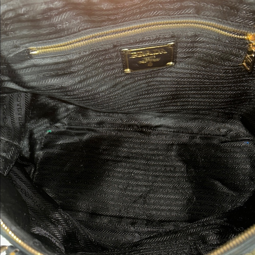 Prada Black Nylon Large Tote Bag with Leather Trim & Strap - Picture 10 of 17